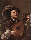 Lute Canvas Paintings - Lute Player